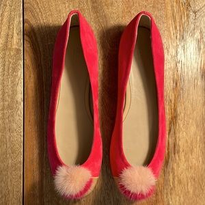 Furla pink suede flats